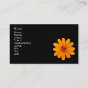 Zinnia Orange Profusion Business Card