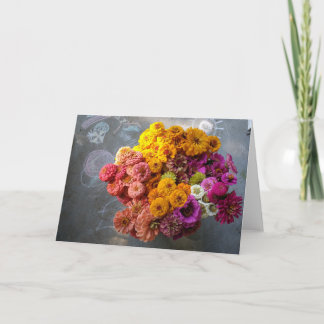Zinnia Rainbow - Blank Card