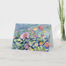 "Zinnia Riot" Blank Notecard