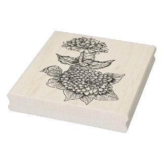 Zinnia Rubber Stamp