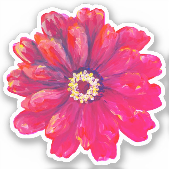 Zinnia Vinyl Sticker (Front)