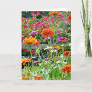 "Zinnias 1." Greeting Card