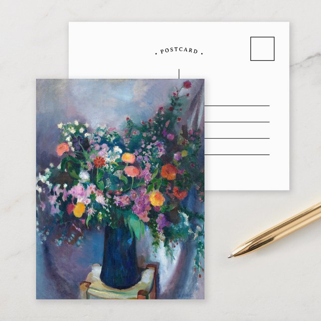 Zinnias and Asters | Arthur Beecher Carles Postcard (Creator Uploaded)