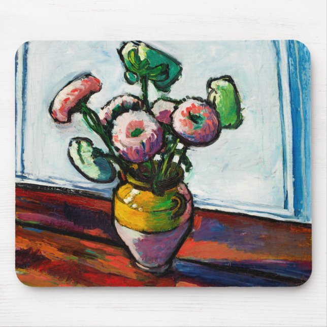 Zinnias by Henry Lyman Sayen Mouse Mat (Front)