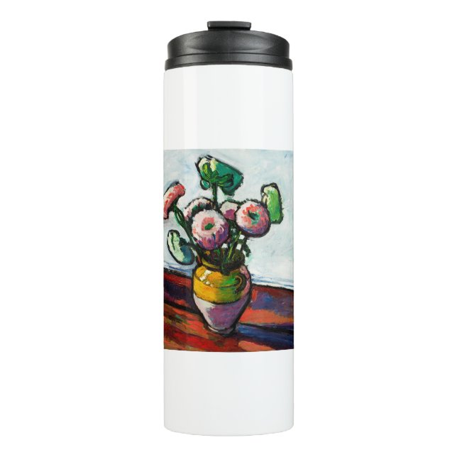 Zinnias by Henry Lyman Sayen Thermal Tumbler (Front)