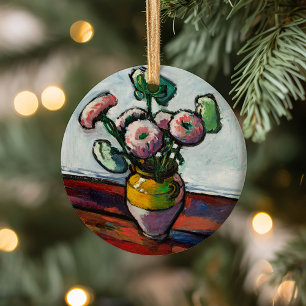 Zinnias Henry Lyman Saÿen Ceramic Tree Decoration
