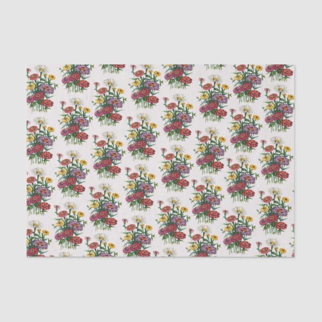 Zinnias Tissue Paper (Front)