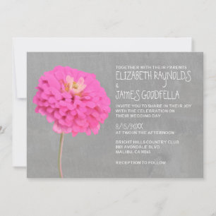 Zinnias Wedding Invitations
