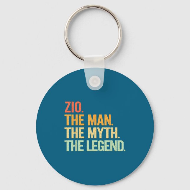 Zio Man Myth Legend Retro Key Ring (Front)