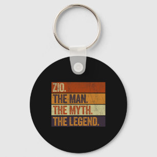 Zio The Man The Myth The Legend Funny Retro Father Key Ring