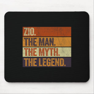 Zio The Man The Myth The Legend Funny Retro Father Mouse Mat
