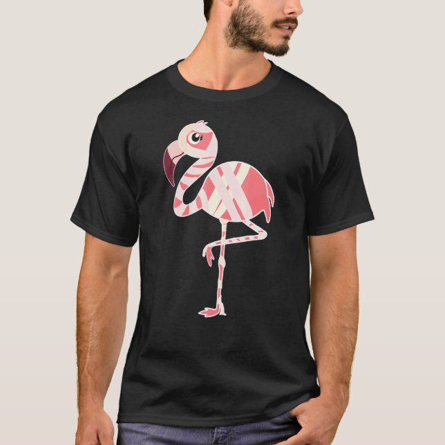 Ziombie Flamingo Bird Happy Flamingoween T-Shirt (Front)