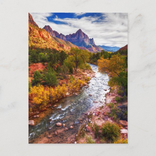 Zion Autumn Splendour Postcard (Front)