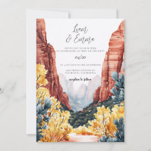 Zion Canyon Valley Utah Invitation