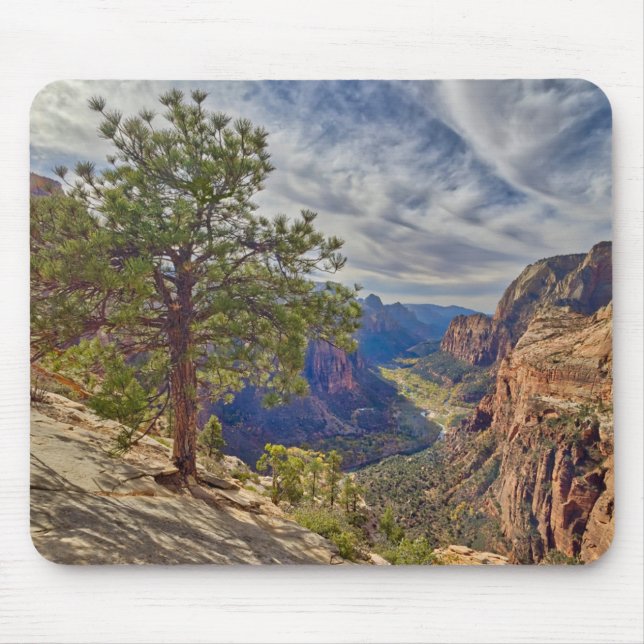 Zion Canyon View from Angels Landing Mouse Mat (Front)