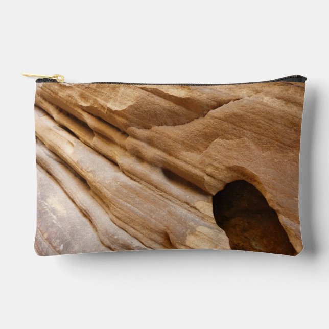Zion Canyon Wall I Abstract Nature Photography Accessory Pouch (Front)