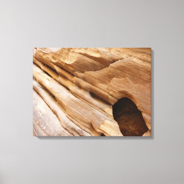 Zion Canyon Wall I Abstract Nature Photography Canvas Print (Front)