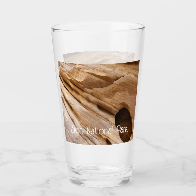 Zion Canyon Wall I Abstract Nature Photography Glass (Front)