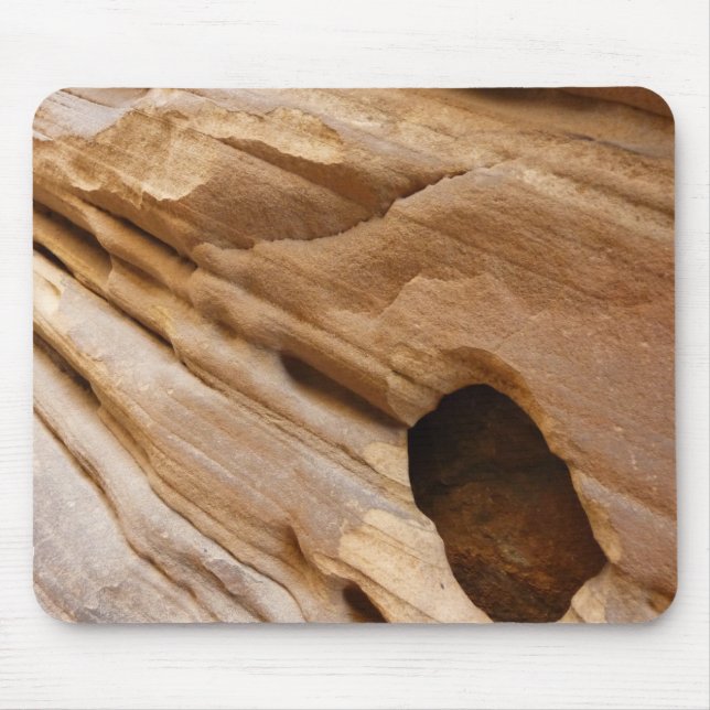 Zion Canyon Wall I Abstract Nature Photography Mouse Mat (Front)