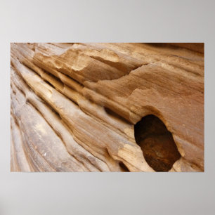 Zion Canyon Wall I Abstract Nature Photography Poster