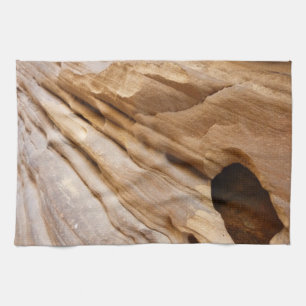 Zion Canyon Wall I Abstract Nature Photography Tea Towel