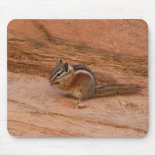 Zion Chipmunk on Red Rocks Mouse Mat