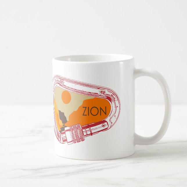 Zion Climbing Carabiner Coffee Mug (Right)