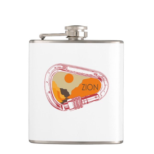 Zion Climbing Carabiner Hip Flask (Front)