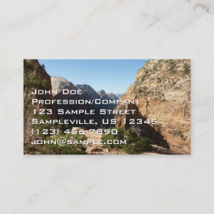 Zion from Angels Landing Trail Zion National Park Business Card