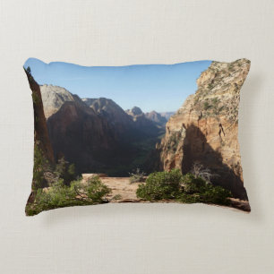 Zion from Angels Landing Trail Zion National Park Decorative Cushion