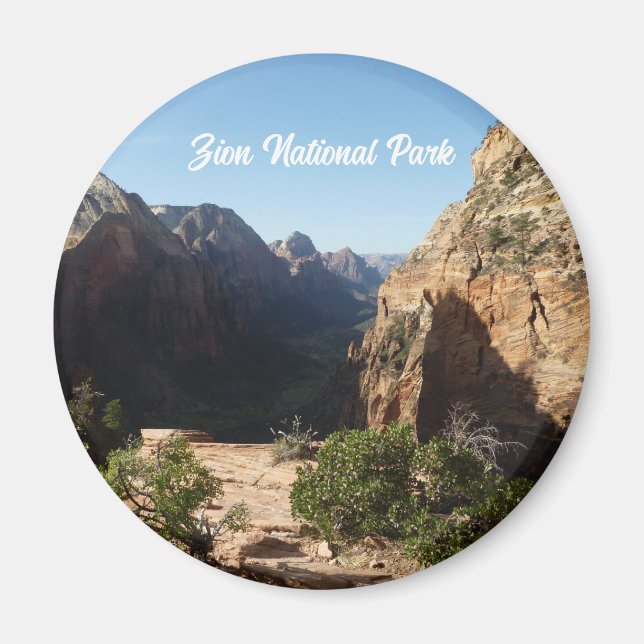 Zion from Angels Landing Trail Zion National Park Magnet (Front)