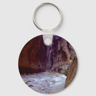 Zion Narrows Hiking Through The River In Zion Narr Key Ring
