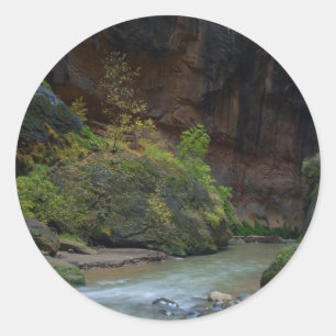 Zion Narrows Streams Virgin Rivers Classic Round Sticker