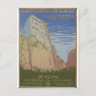 Zion National Park 1938 Springdale Utah Postcard