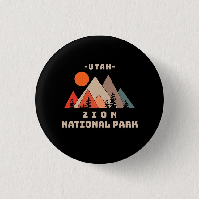 Zion National Park 3 Cm Round Badge (Front)