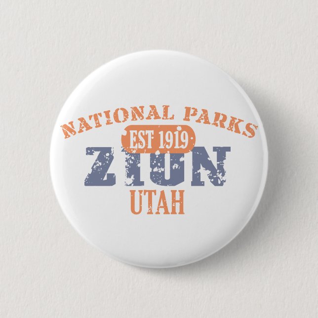 Zion National Park 6 Cm Round Badge (Front)