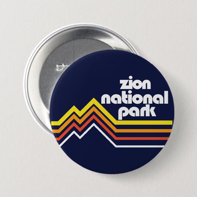 Zion National Park 7.5 Cm Round Badge (Front & Back)