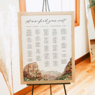 ZION National Park Alphabetical Seating Chart