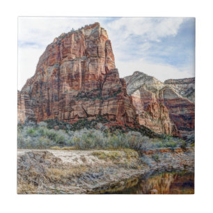 Zion National Park Angels Landing - Digital Paint Tile