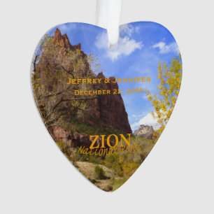 Zion National Park, Autumn, Custom Ornament
