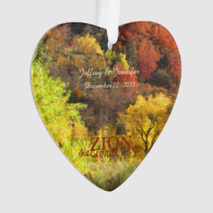 Zion National Park, Autumn, Two Sided Ornament
