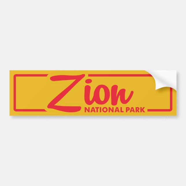 Zion National Park Bumper Sticker (Front)