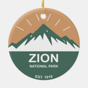 Zion National Park Ceramic Tree Decoration
