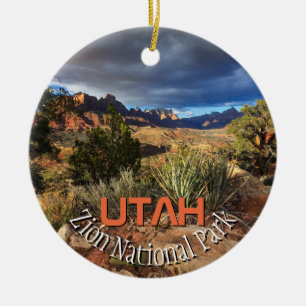 Zion National Park Ceramic Tree Decoration