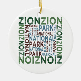 Zion National Park Ceramic Tree Decoration