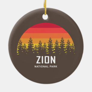 Zion National Park Ceramic Tree Decoration