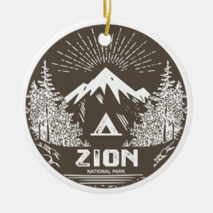 Zion National Park Ceramic Tree Decoration