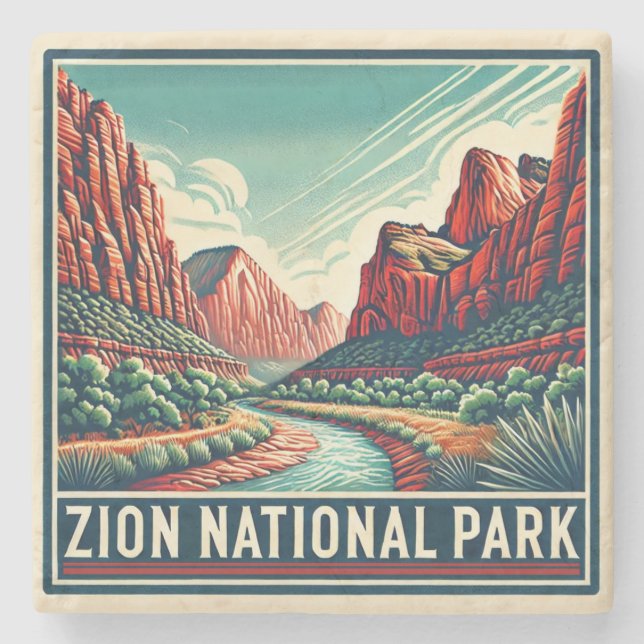 zion national park coaster (Front)