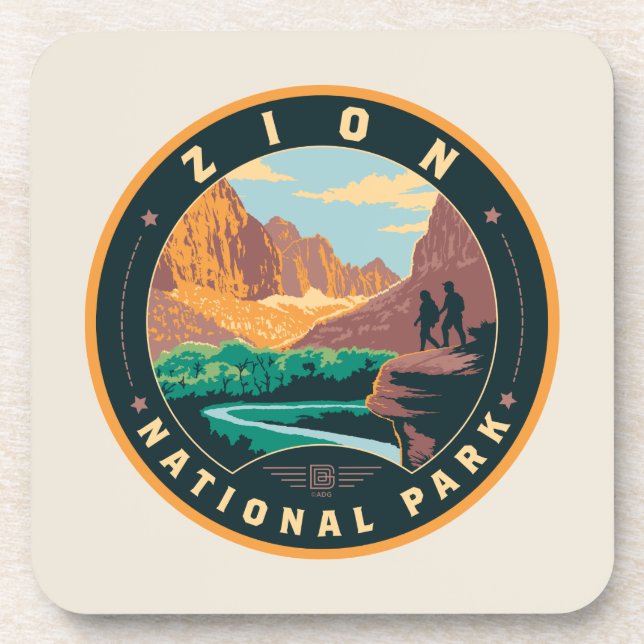 Zion National Park Coaster (Front)
