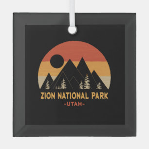 Zion National Park Glass Tree Decoration
